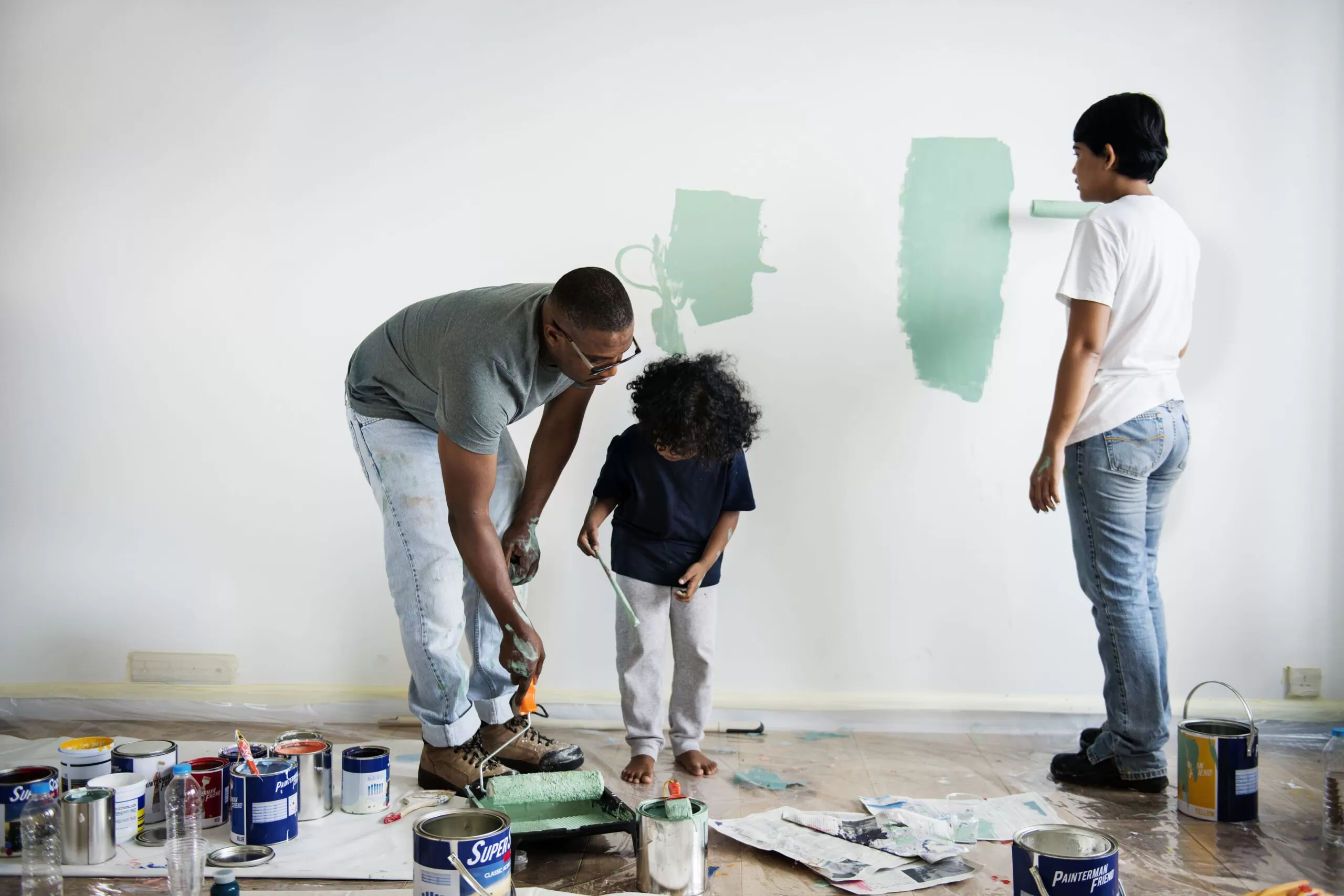 Painting gypsum